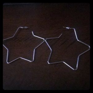 Star hoop earrings